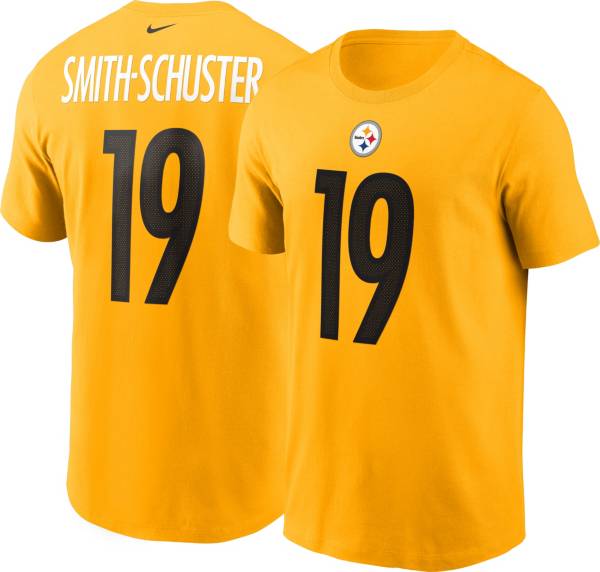 Nike Men's Pittsburgh Steelers JuJu Smith-Schuster #19 Logo Gold T-Shirt