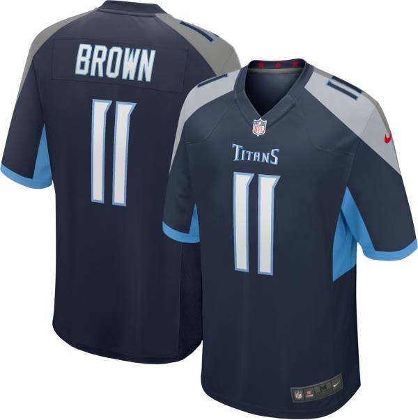 Nike Men's Tennessee Titans A.J. Brown #11 Navy Game Jersey