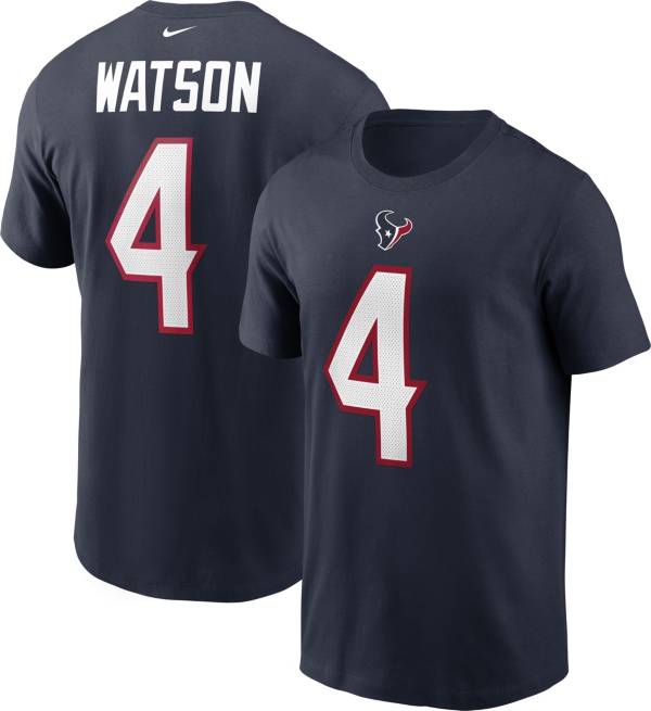 Nike Men's Houston Texans Deshaun Watson Legend #4 Navy T-Shirt