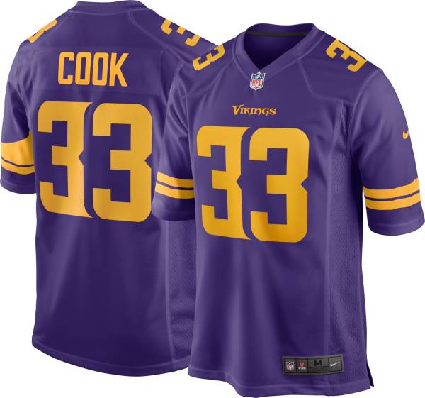 Nike Men's Minnesota Vikings Dalvin Cook #33 Purple Game Jersey