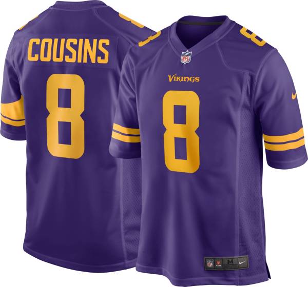 Nike Men's Minnesota Vikings Kirk Cousins #8 Purple Game Jersey