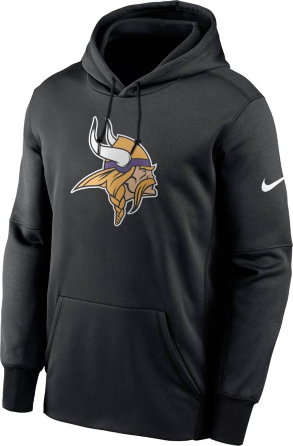 Nike Men's Minnesota Vikings Sideline Therma-FIT Black Pullover Hoodie