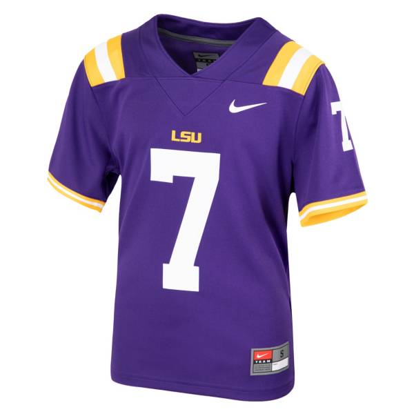 Nike Kids' LSU Tigers #7 Purple Replica Football Jersey