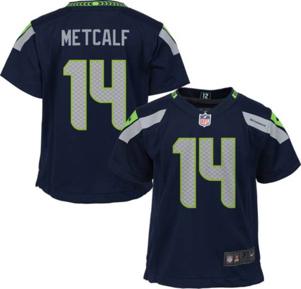 Nike Toddler Seattle Seahawks D.K. Metcalf #14 Navy Game Jersey