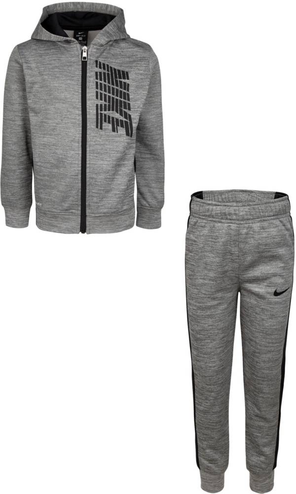 Nike Toddler Heathered Full Zip Hoodie and Pants Set