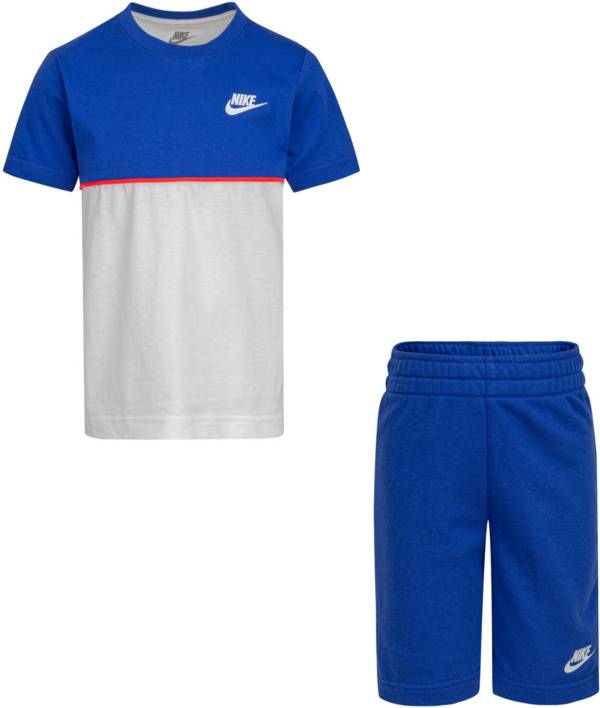 Nike Little Boys' Set Me French Terry T-Shirt and Shorts Set