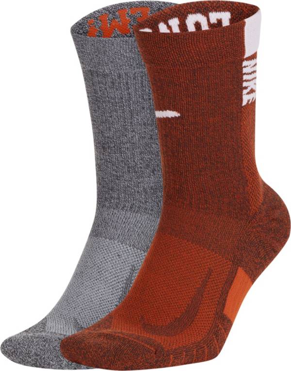 Nike Texas Longhorns Multi Crew Socks 2 Pack