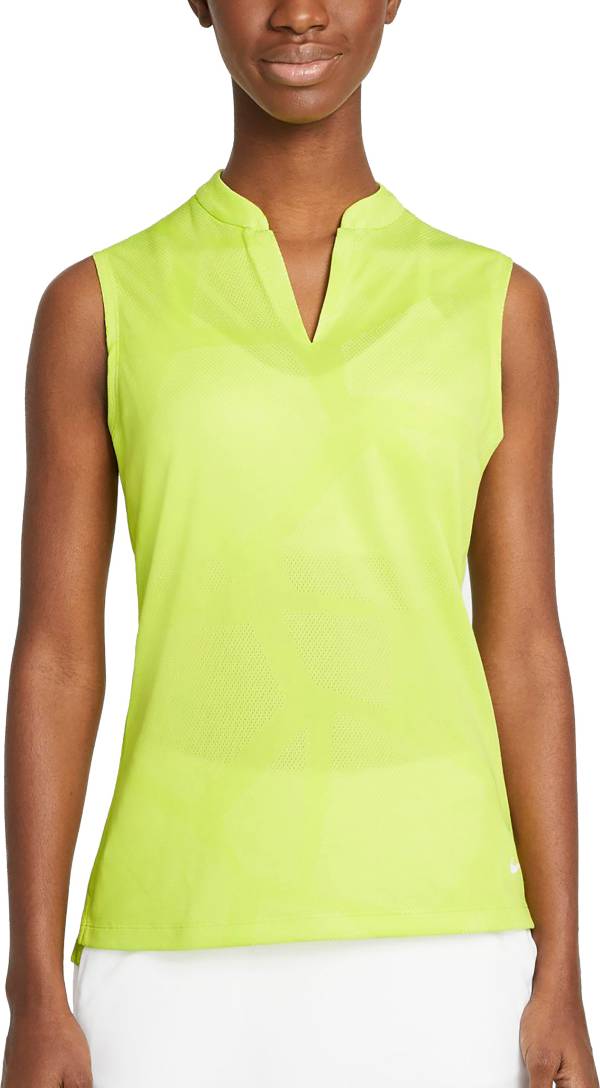Nike Women's Jacquard Sleeveless Golf Polo