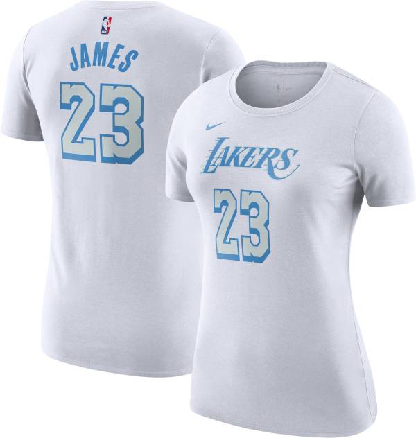 Nike Women's 2020-21 City Edition Los Angeles Lakers LeBron James #23 Cotton T-Shirt