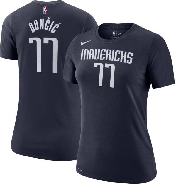 Nike Women's Dallas Mavericks Luka Doncic #77 Dri-FIT Navy T-Shirt