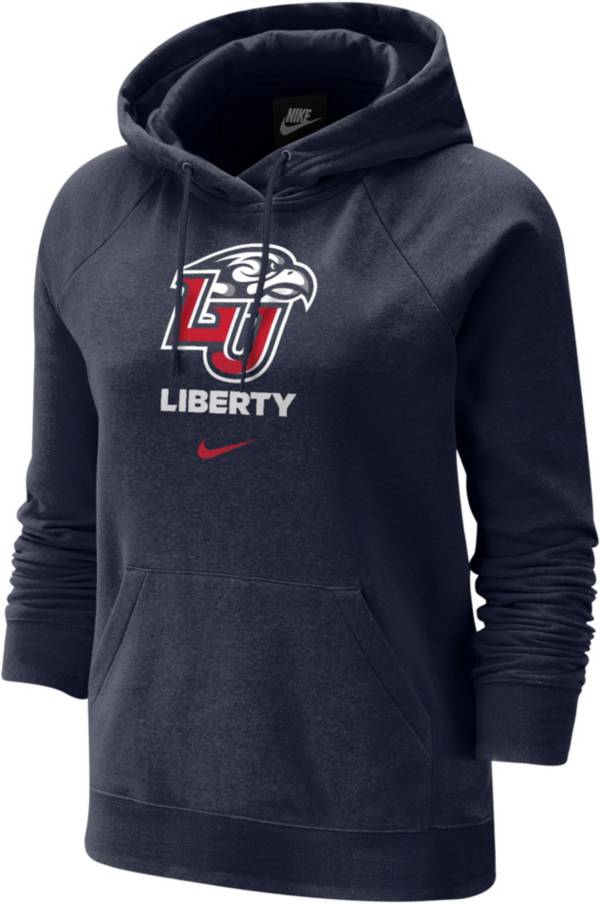 Nike Women's Liberty Flames Navy Fleece Pullover Hoodie