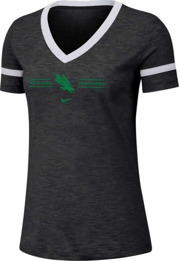 Nike Women's North Texas Mean Green Green V-Neck T-Shirt