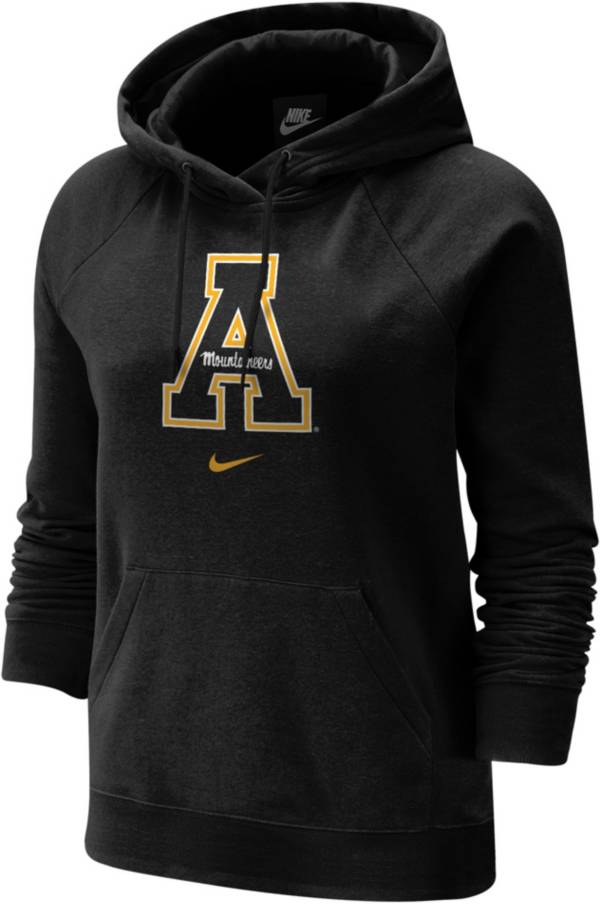 Nike Women's Appalachian State Mountaineers Fleece Pullover Black Hoodie