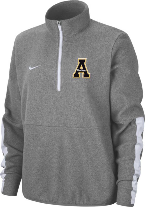 Nike Women's Appalachian State Mountaineers Grey Microfleece Half-Zip Shirt