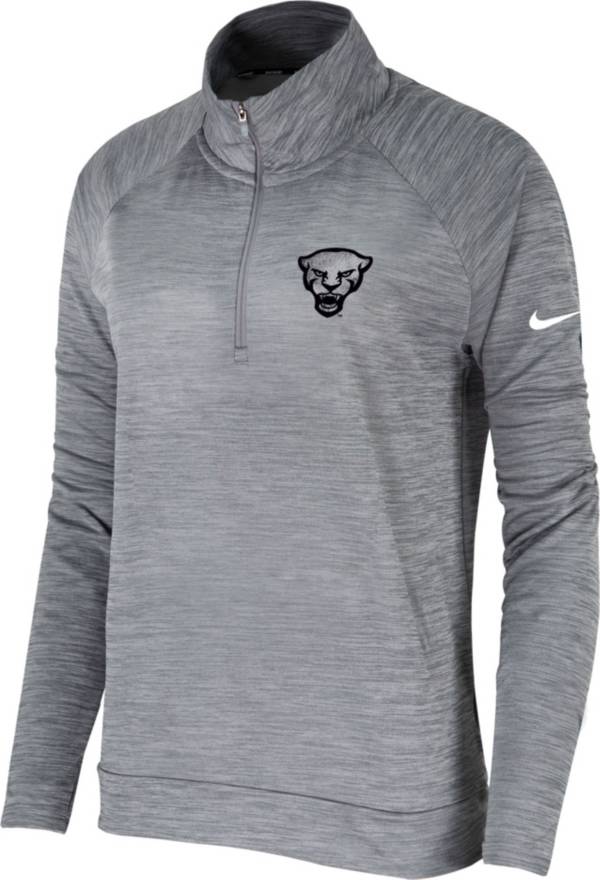 Nike Women's Pitt Panthers Grey Pacer Quarter-Zip Pullover Shirt
