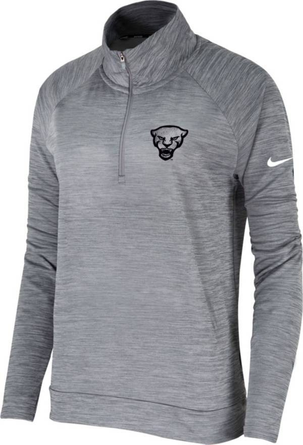 Nike Women's Pitt Panthers Grey Pacer Quarter-Zip Pullover Shirt product image