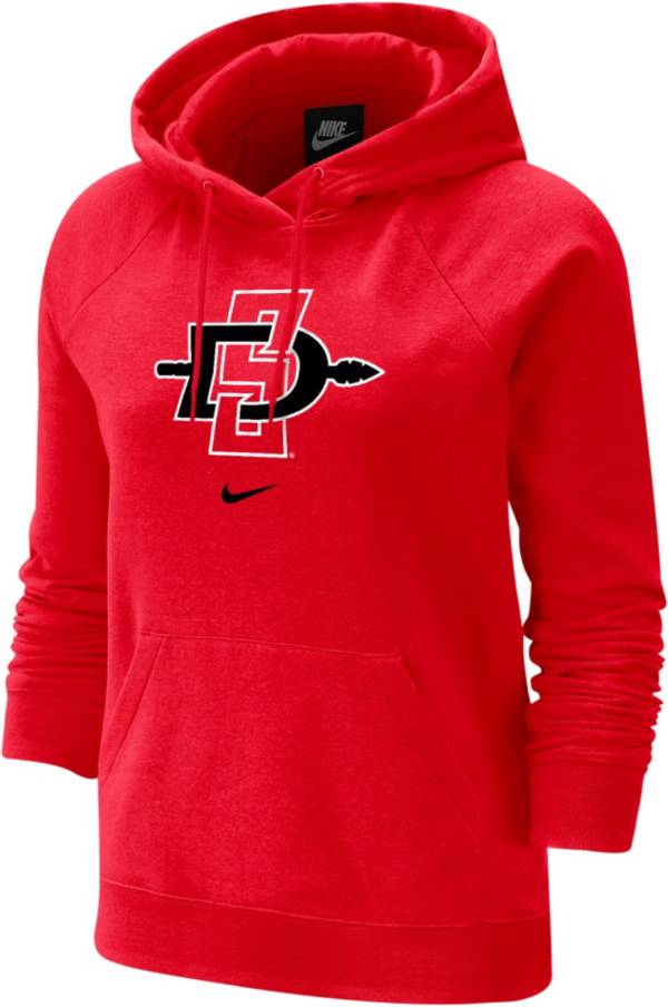 Nike Women's San Diego State Aztecs Scarlet Fleece Pullover Hoodie