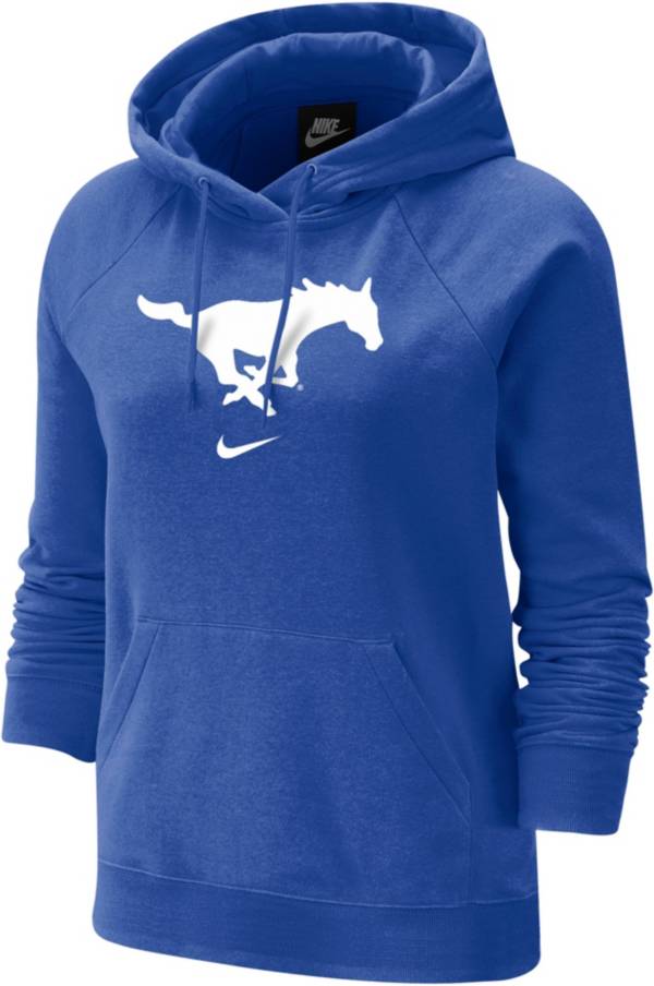 Nike Women's Southern Methodist Mustangs Blue Fleece Pullover Hoodie