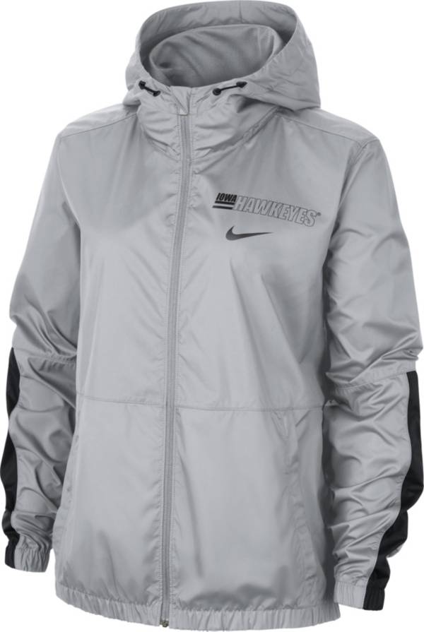 Nike Women's Iowa Hawkeyes Grey Full-Zip Repel Parka