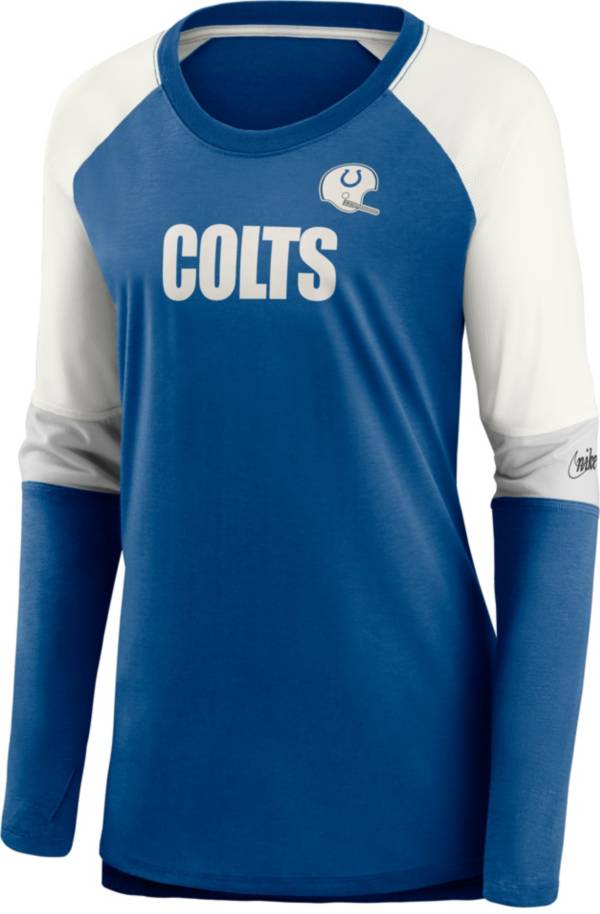 Nike Men's Indianapolis Colts Historic Logo Blue Long Sleeve T-Shirt