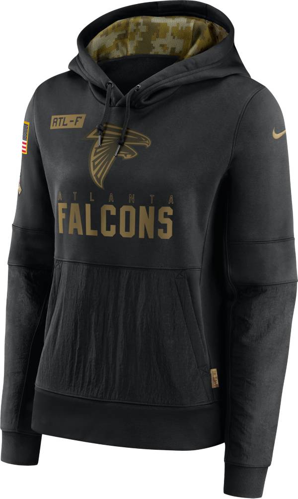 Nike Women's Salute to Service Atlanta Falcons Black Therma-FIT Pullover Hoodie