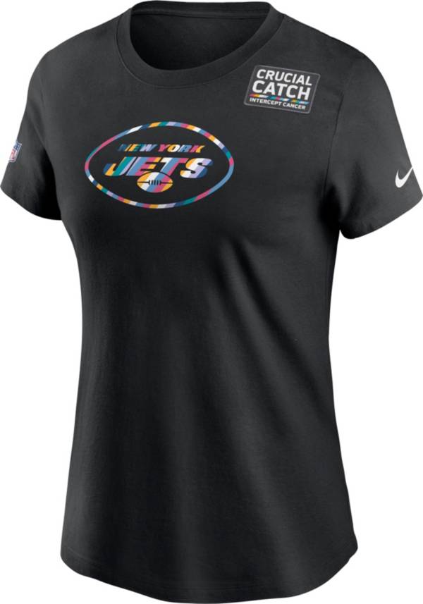 Nike Women's New York Jets Black Crucial Catch Logo T-Shirt