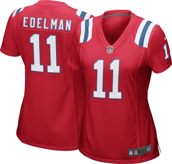 Nike Women's New England Patriots Julian Edelman #11 Red Game Jersey