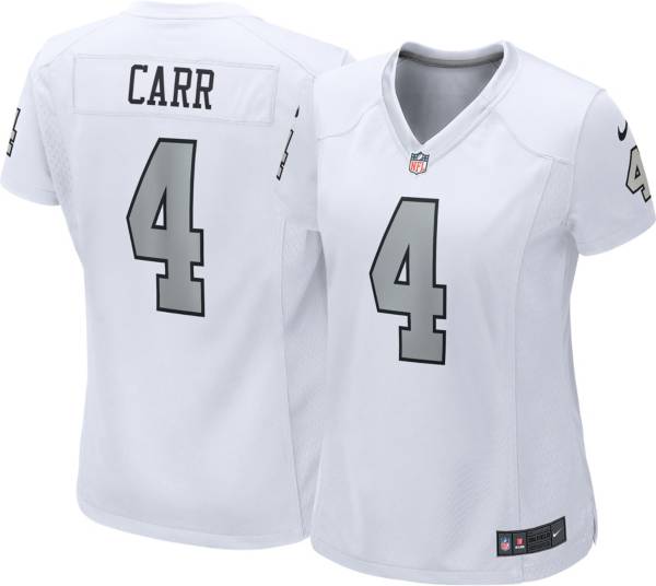 Nike Women's Las Vegas Raiders Derek Carr #4 White Game Jersey