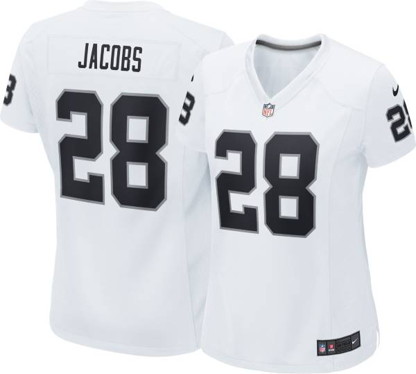 Nike Women's Las Vegas Raiders Josh Jacobs #28 White Game Jersey