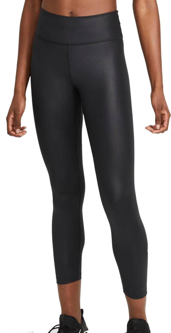 Nike Women's One 7/8 Faux Leather Tights