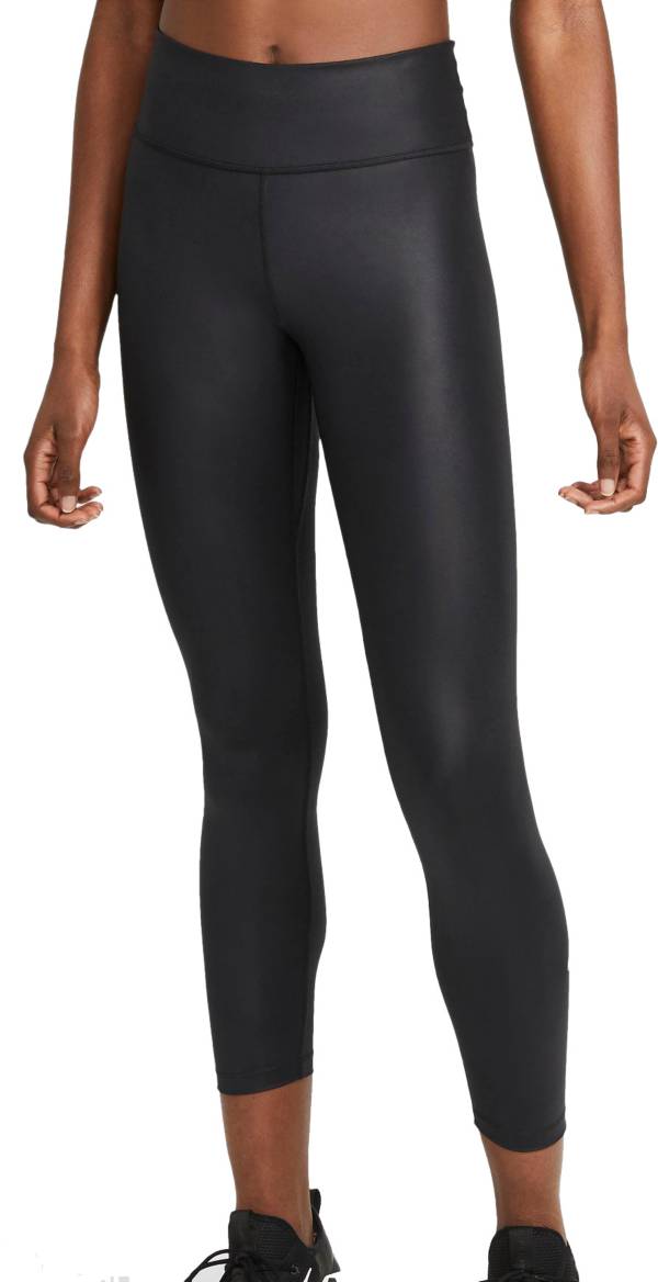 Nike Women's One 7/8 Faux Leather Tights