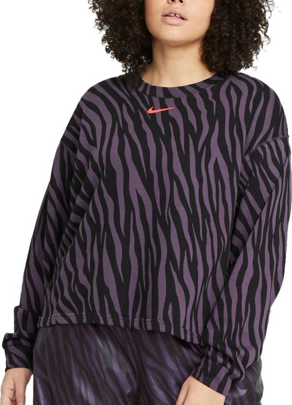 Nike Women's Plus Size Icon Clash Fleece Crew Pullover