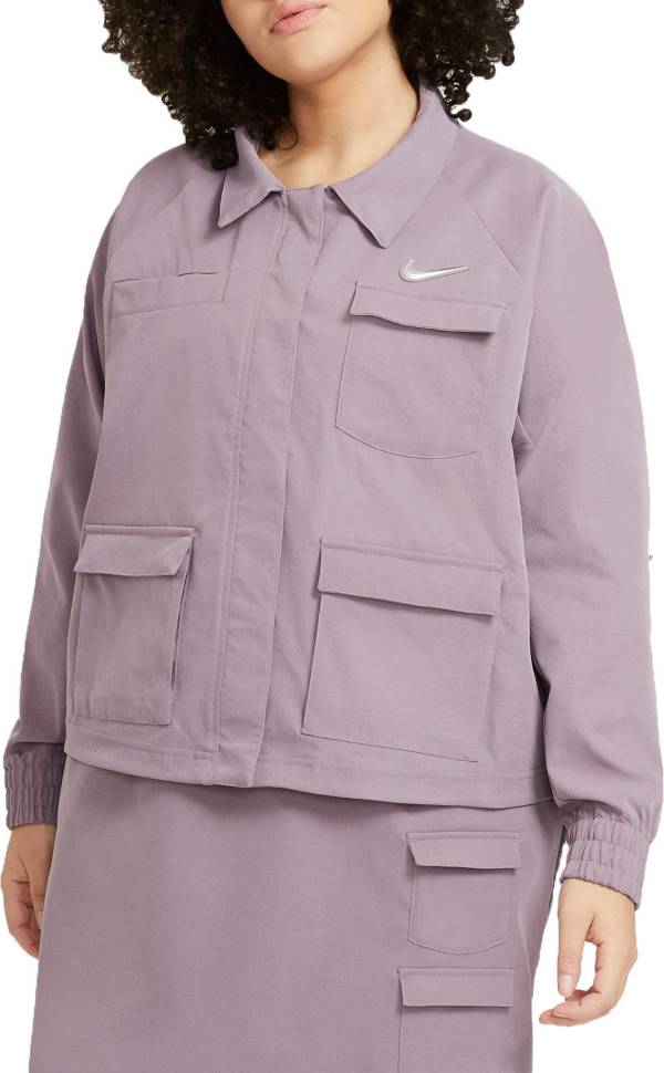 Nike Women's Plus Sportswear Swoosh Woven Jacket