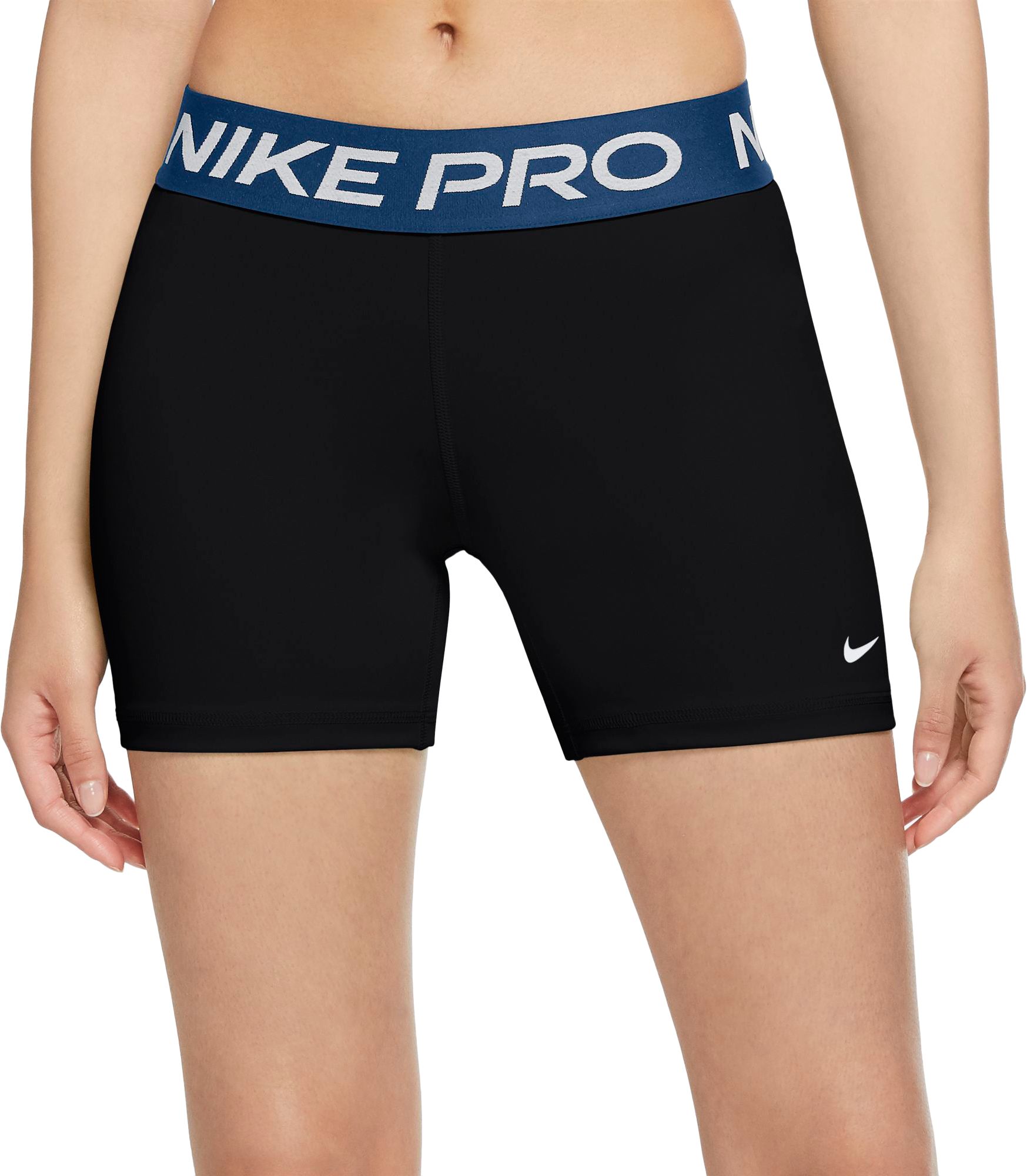 nike pro shorts women's blue