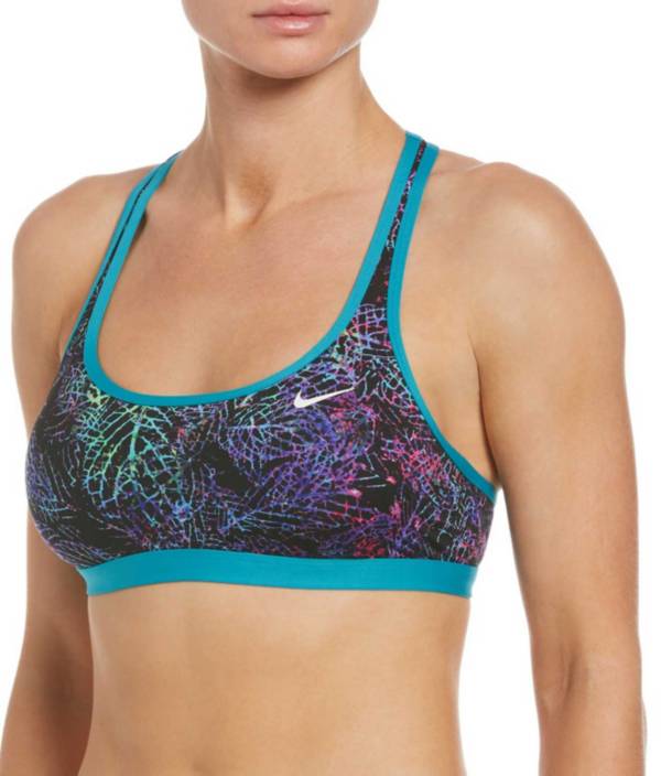 Nike Women's Neon Leaf Mesh Racerback Bikini Top
