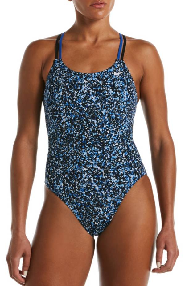 Nike Women's Hydrastrong Pixel Party Spiderback One-Piece Swimsuit