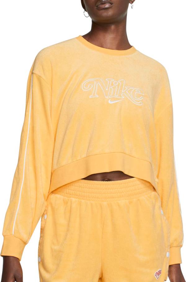 Nike Women's Retro Femme Terry Cropped Crew Sweatshirt