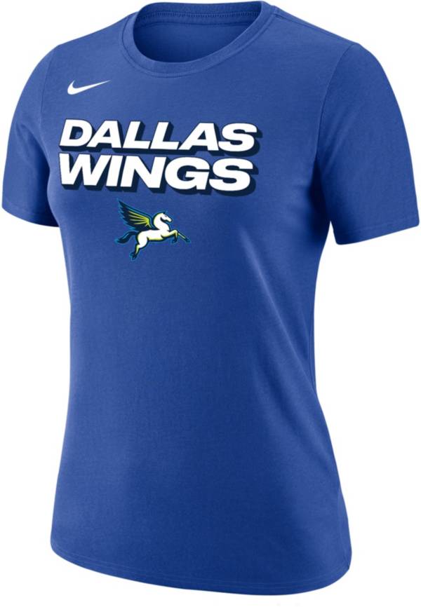 Nike Women's Dallas Wings Blue Dri-FIT Cotton Logo T-Shirt