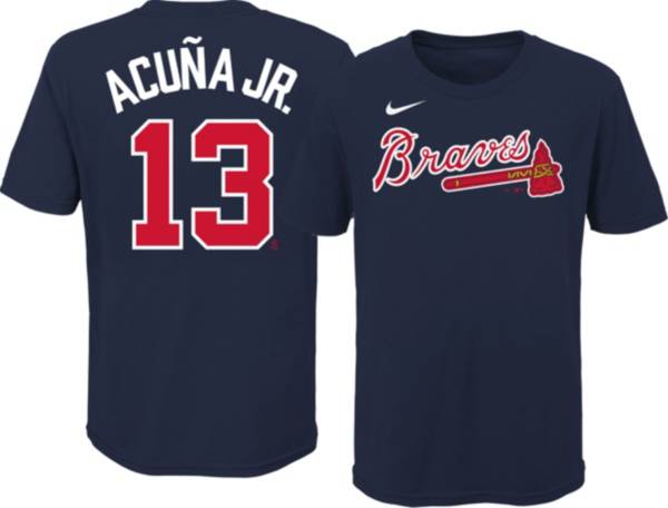 Nike Youth Atlanta Braves Ronald Acuna Jr. #13 Navy T-Shirt