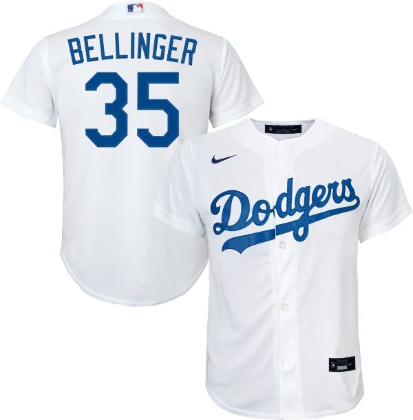 Nike Youth Replica Los Angeles Dodgers Cody Bellinger #35 Cool Base White  Jersey