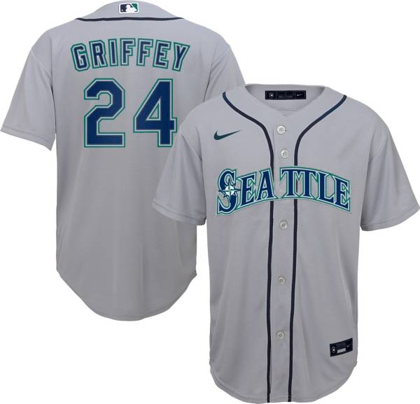 Nike Youth Replica Seattle Mariners Ken Griffey Jr. #24 Cool Base Grey Jersey product image