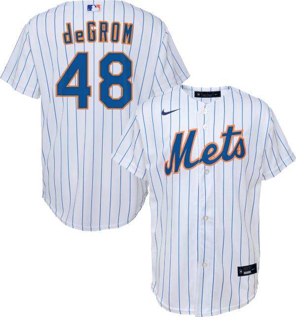 Nike Youth Replica New York Mets Jacob deGrom #48 Cool Base White Jersey