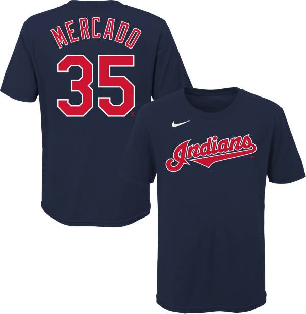 Nike Youth Cleveland Indians Oscar Mercado #35 Navy T-Shirt