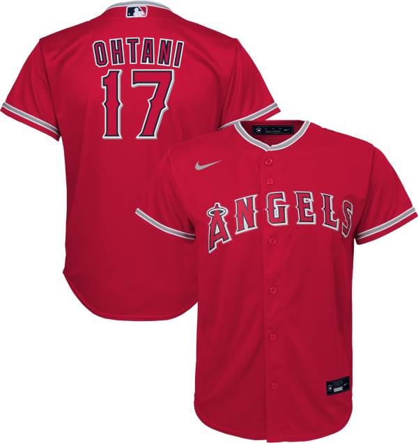 Nike Youth Replica Los Angeles Angels Shohei Ohtani #17 Cool Base Red Jersey