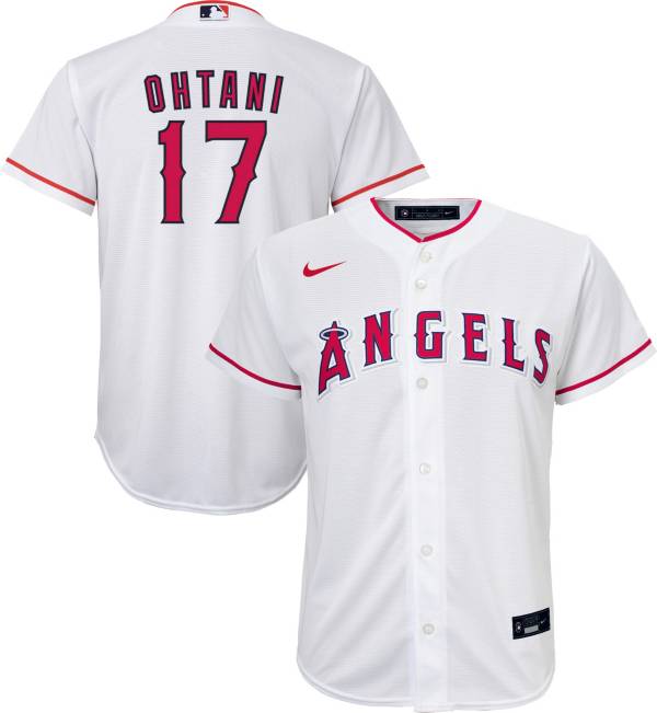 Nike Youth Replica Los Angeles Angels Shoei Ohtani #17 Cool Base White Jersey