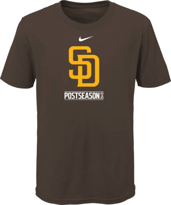 Nike 2020 Youth Postseason San Diego Padres Brown T-Shirt