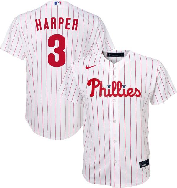 Nike Youth Replica Philadelphia Phillies Bryce Harper #3 Cool Base White Jersey