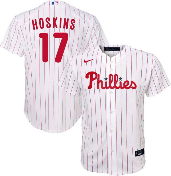 Nike Youth Replica Philadelphia Phillies Rhys Hoskins #17 Cool Base White Jersey