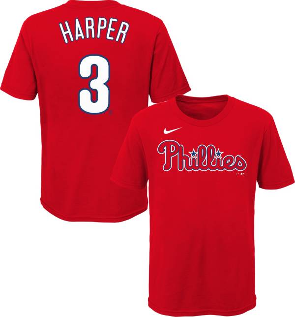 Nike Youth Philadelphia Phillies Bryce Harper #3 Red T-Shirt