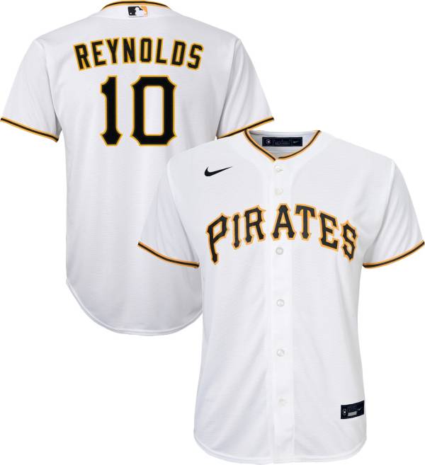 Nike Youth Replica Pittsburgh Pirates Bryan Reynolds #10 Cool Base White Jersey